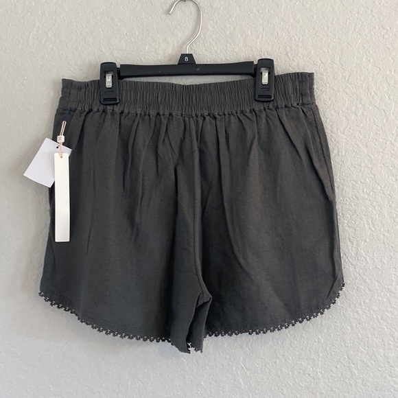 Grey part linen Calslon beluga shorts - Picture 6 of 9